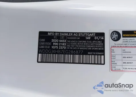 2014 Mercedes-Benz C 250 из США, поврежденный, VIN WDDGJ4HB7EG286877